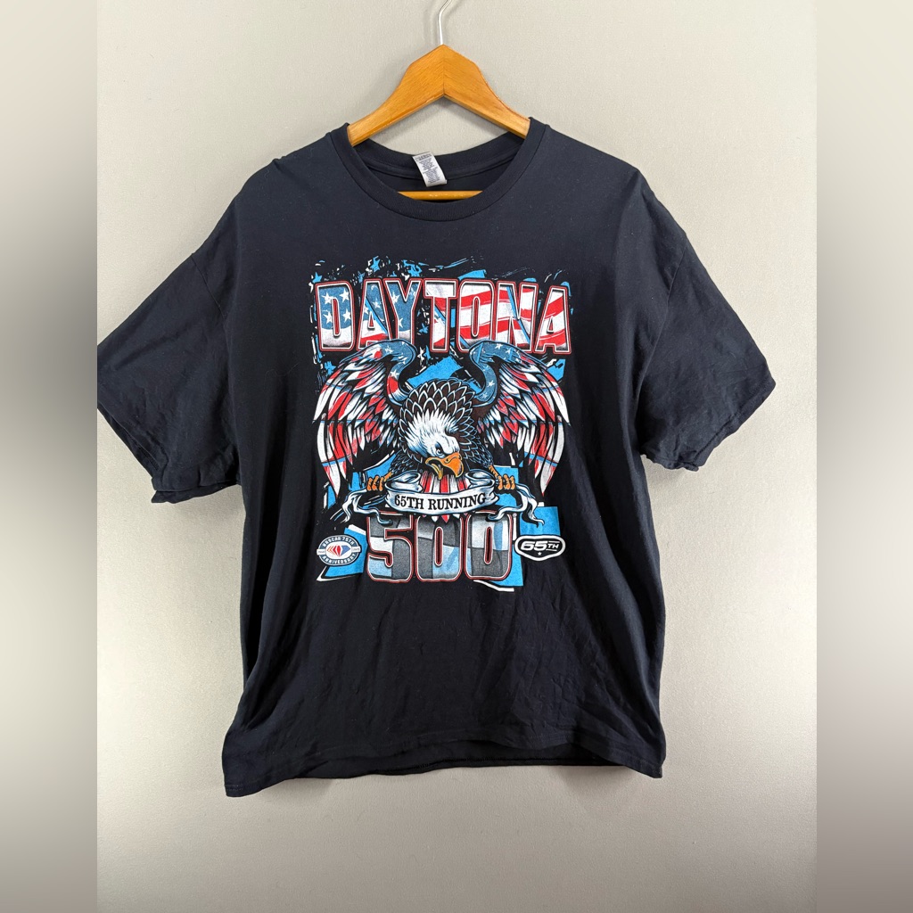 Vintage Style Nascar Daytona 500 65th Anniversary Tshirt Black Size Xl Vintage Style Nascar Daytona 500 65th Anniversary Tshirt Black Size Xl